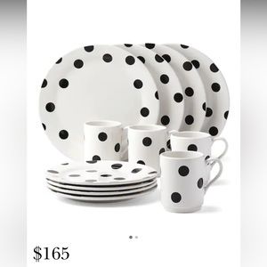 Kate Spade Deco Dot 12 piece dinnerware set